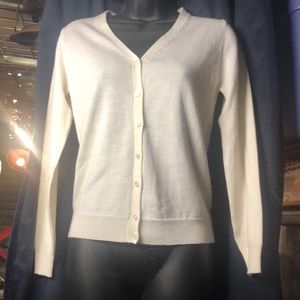 Ivory colored cardigan . Size small